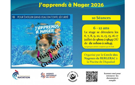 J'apprends à Nager 2026
